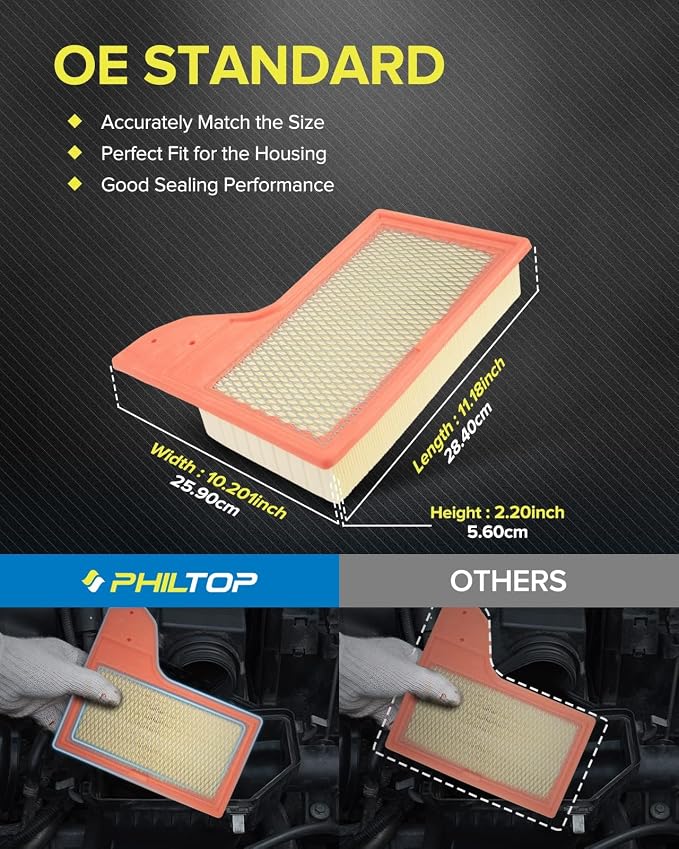 PHILTOP Engine Air Filter CA11958 Replacement