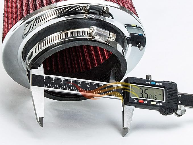 Rtunes Racing Universal Clamp-On Air Filter, Standard Cone, Dry Washable Design