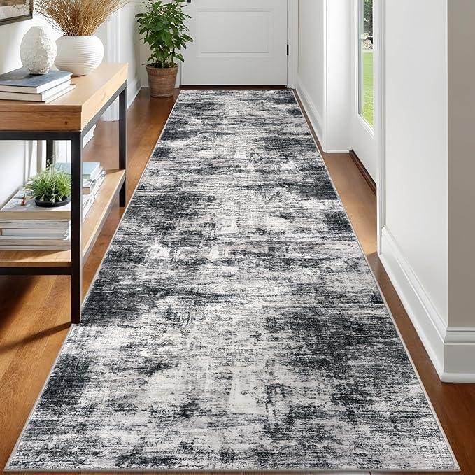 IOHOUZE Abstract Runner Rug 3x12 Ft Washable Runners