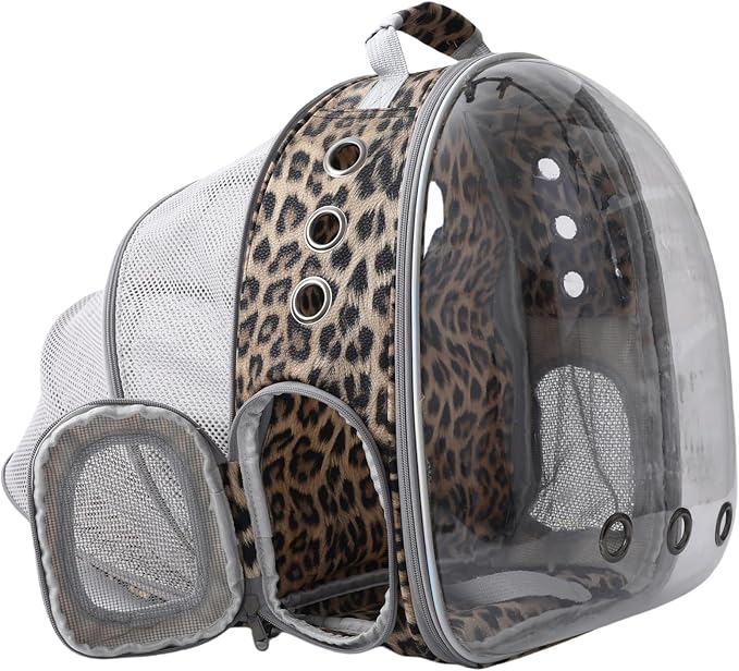 Cat Backpack Carrier Back Expandable Bubble Pet Carrier Backpack for Large Cat, Kitten and Dog, Designed for Hiking, Travelling and Outdoor Use (Back Expandable-Animal)