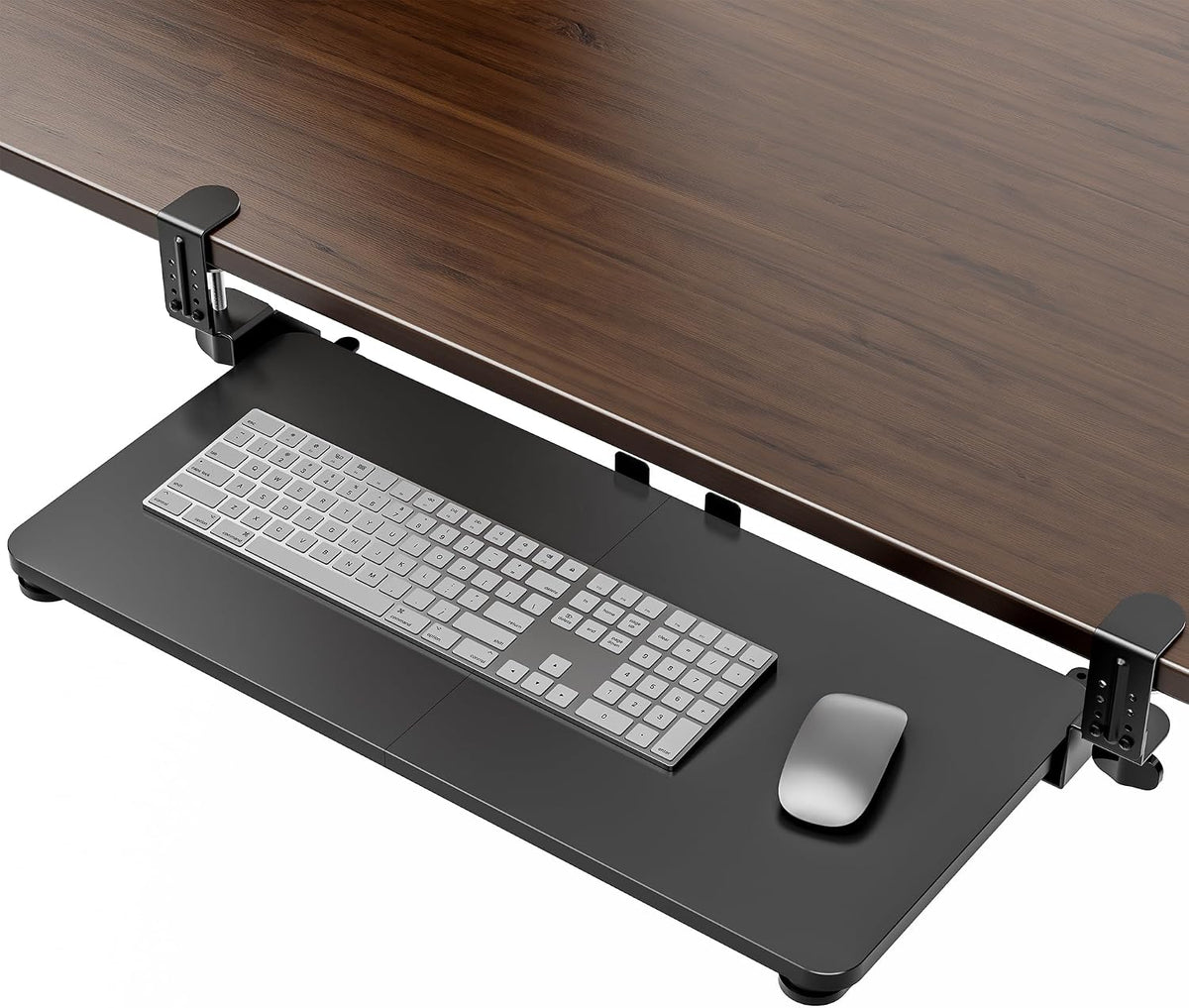 Large Keyboard Tray Under Desk, Pull Out Keyboard & Mouse Tray for Typing
