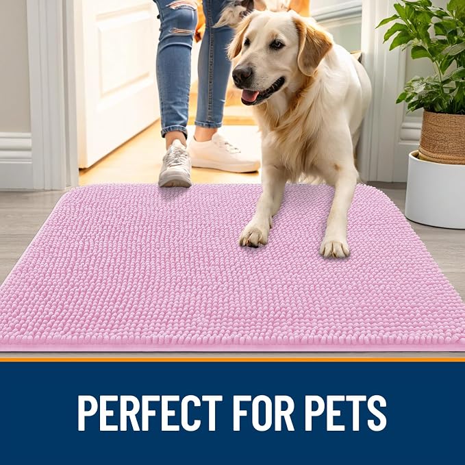 OLANLY Dog Door Mat for Muddy Paws 44x32, Absorbs Moisture and Dirt, Absorbent
