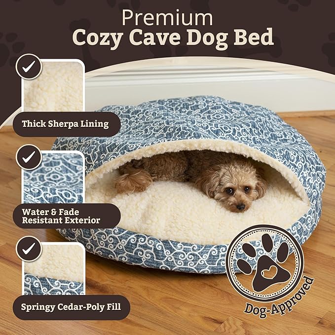 Snoozer Luxury Cozy Cave Pet Bed, Wag Collection, Extra Large - Ramey Oxford