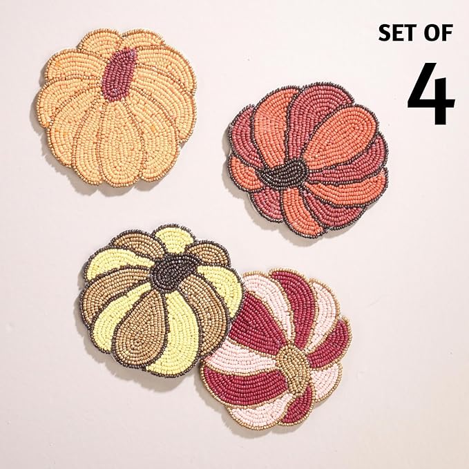 Folkulture Cute Fall Coasters Set of 4