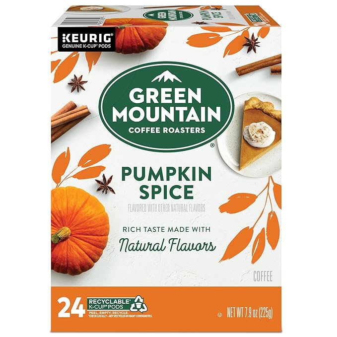 Green Mountain Coffee Roasters Pumpkin Spice Coffee, Keurig Single-Serve K-Cup Pods, Light Roast, 96 Count