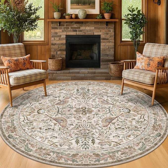 Hazo Haus Large 8ft Area Round Rug