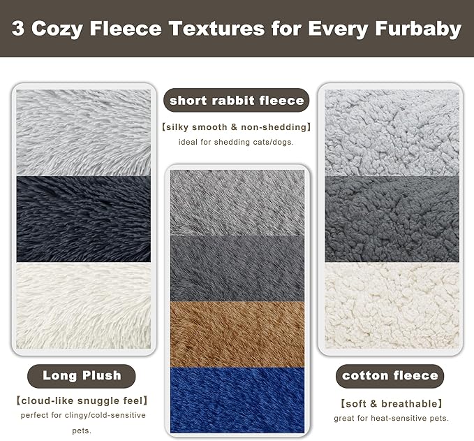 Plush Cat Couch Bed - Cat Bed for Indoor Cats, Dog Sofa Bed, Short Rabbit Fleece Calming Pet Couch with Removable Cover, Anti-Shedding Pet Sofa for Small/Medium Pets (26×18×12in, Brown)