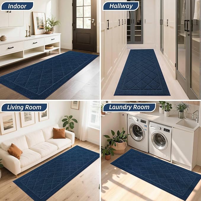 BEQHAUSE Dirt Trapper Door Mat 32" x 72", Doormat Non-Slip Entryway Rugs