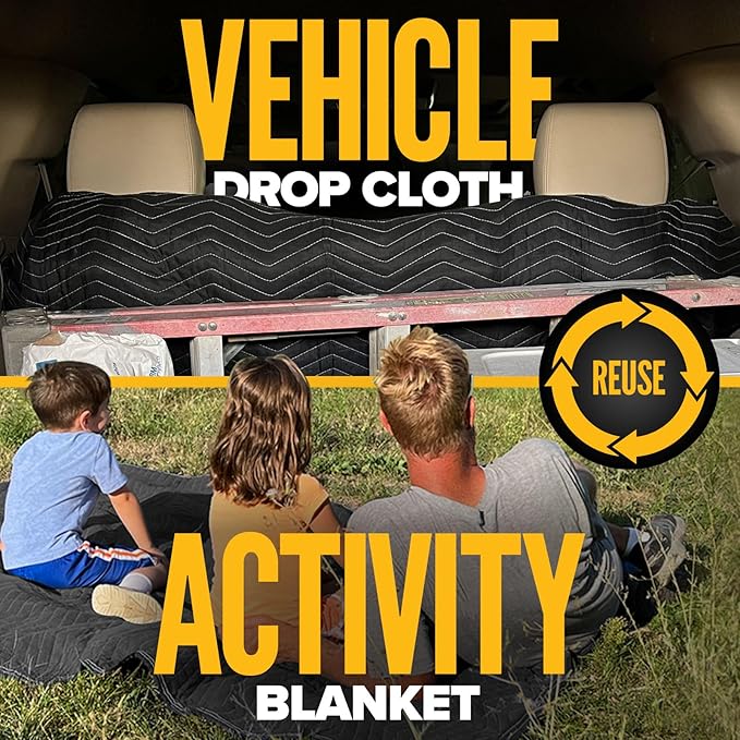 US Cargo Control 95 lb/Dozen, Machine Washable 80"x72" Large Heavy Duty Moving Blanket, MBSUPREME95 Supreme Mover