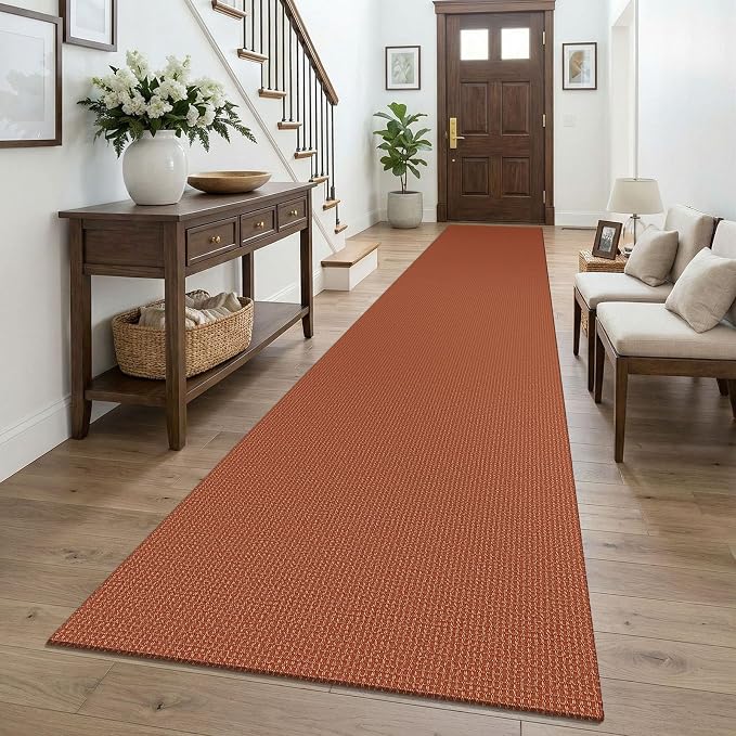 KOZYFLY Orange 2.5'x16' Runners Rugs
