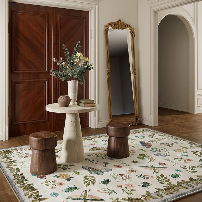 6x9 Area Rugs for Living Room: Washable Bedroom Rug Vintage Rugs Indoor Stain