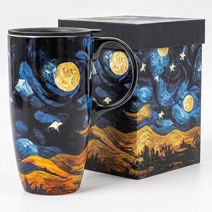 Topadorn 17oz Ceramic Travel Mug