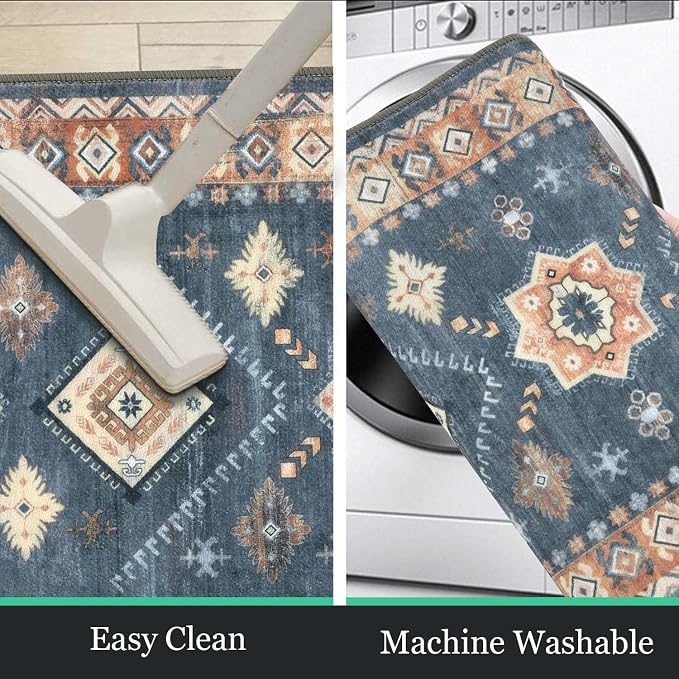 HEBE Boho Kitchen Rug Sets 3 Piece