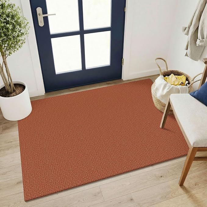 KOZYFLY Washable 3x4 Woven Entry Area Rug, Braided Throw Rugs