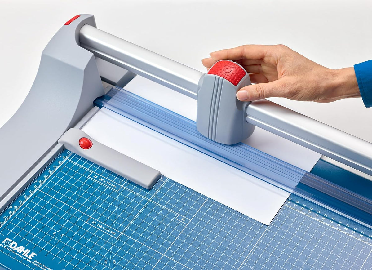 Dahle 444 Premium Rotary Trimmer, 26" Cut Length, 25 Sheet Capacity, Self-Sharpening, Automatic Clamp, German Engineered Paper Cutter