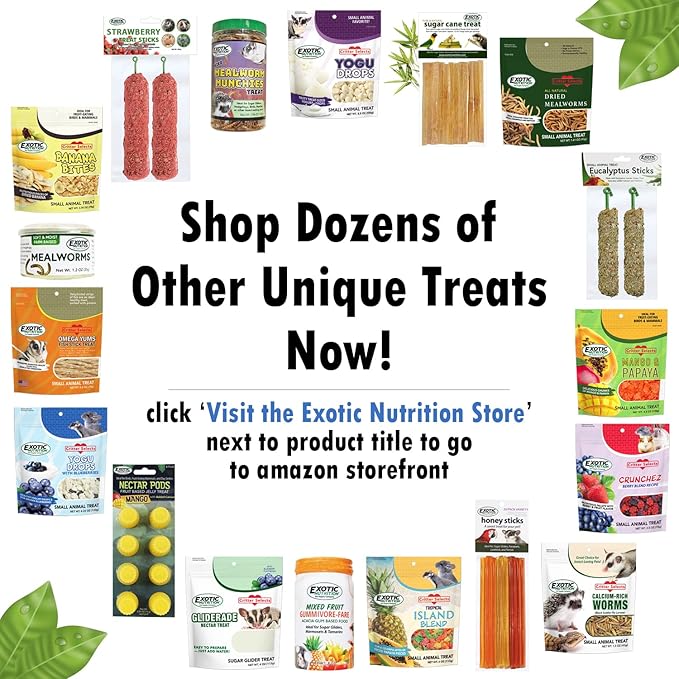 Exotic Nutrition Green Pea Flakes 3oz. - Healthy & Unique Treat - Rat, Degu, Prairie Dog, Chinchilla, Hedgehog, Parrot, Guinea Pig, Rabbit, Hamster