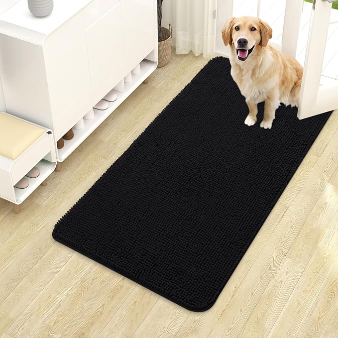 OLANLY Dog Door Mat for Muddy Paws 40x24, Absorbs Moisture and Dirt, Absorbent