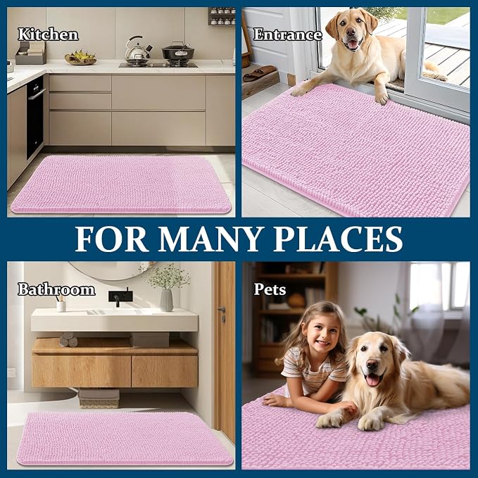 OLANLY Dog Door Mat for Muddy Paws 44x32, Absorbs Moisture and Dirt, Absorbent