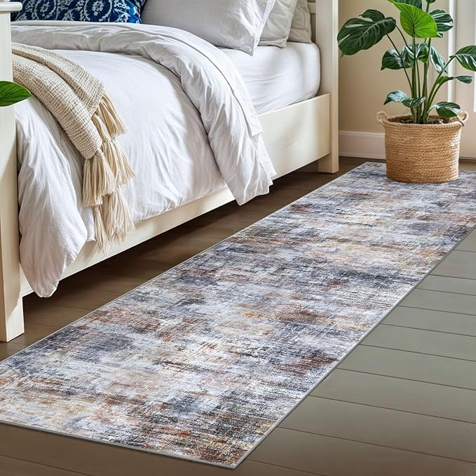 IOHOUZE Abstract Runner Rug 2x7 Ft Washable Runners