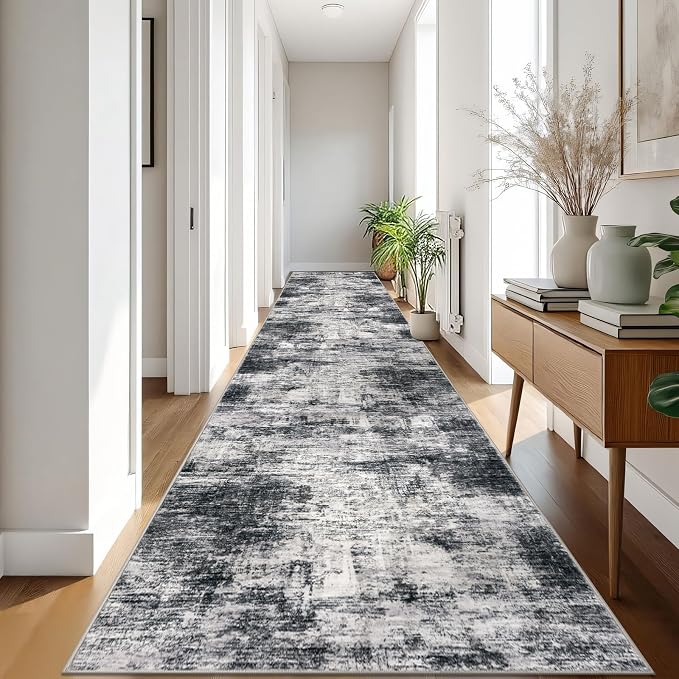 IOHOUZE Abstract Runner Rug 3x18 Ft Extra Long Washable Runners