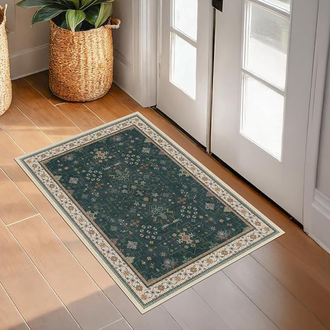 Dark Green 2x3 Door Mat Indoor Entrance Rug
