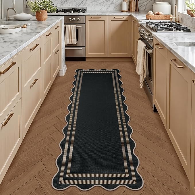 Modern Hallway Runner Rug, 2x6 Washable Easy Jute Rugs