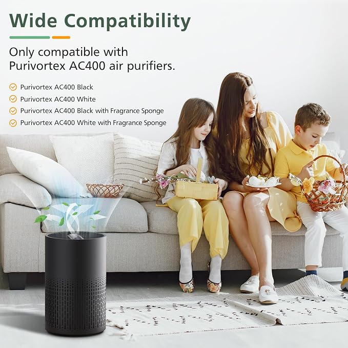2 Pack AC400 Air Purifiers Replacement Filter