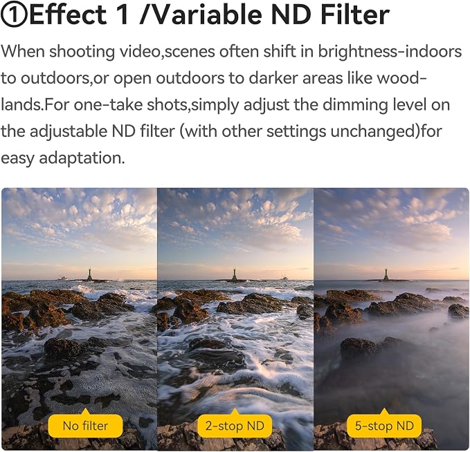 Kase 72mm Variable ND1.5-8 & CPL & Black Mist 3 in 1 Filter