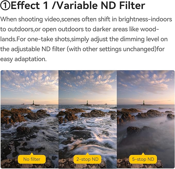 Kase 67mm Variable ND1.5-8 & CPL & Black Mist 3 in 1 Filter
