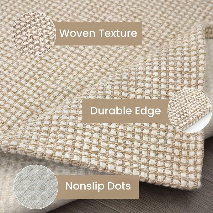 IOHOUZE Washable Area Rug 6x9 Non Slip Rubber Backed Rugs