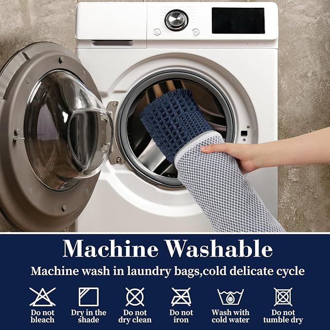 RESARE Waffle Bathroom Runner Rugs, Super Absorbent Bath Mat Non Slip Washable