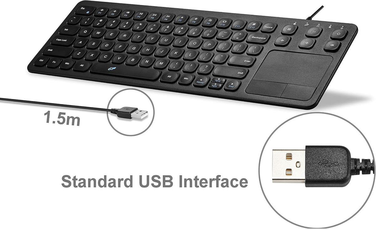 Vilros 15 Inch USB Keyboard with Touchpad-Great For Raspberry Pi