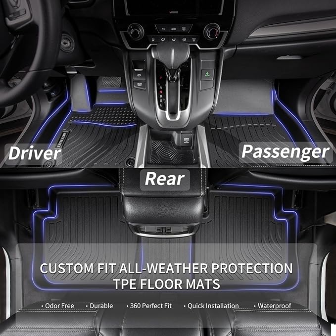 KELCSEECS® Floor Mats & Cargo Liner Custom for 2020-2026 Hyundai Venue (Only Fits Cargo Mat for Top Position),All Weather Protection TPE Floor Liners Front & Rear Row Full Set Accessories Black