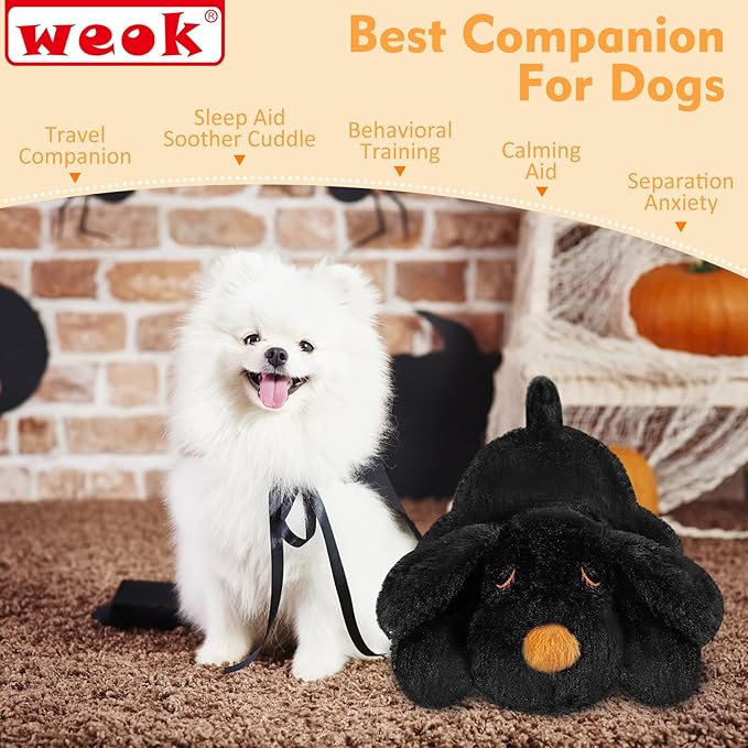 Puppy Heartbeat Toy for Separation Anxiety Relief, Heartbeat Stuffed Animal Anxiety Calming Behavioral Aid Plush Toy for Dogs Cats Pets