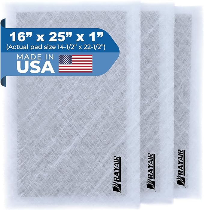 RAYAIR SUPPLY 16x25 Replacement Filter Pads Compatible