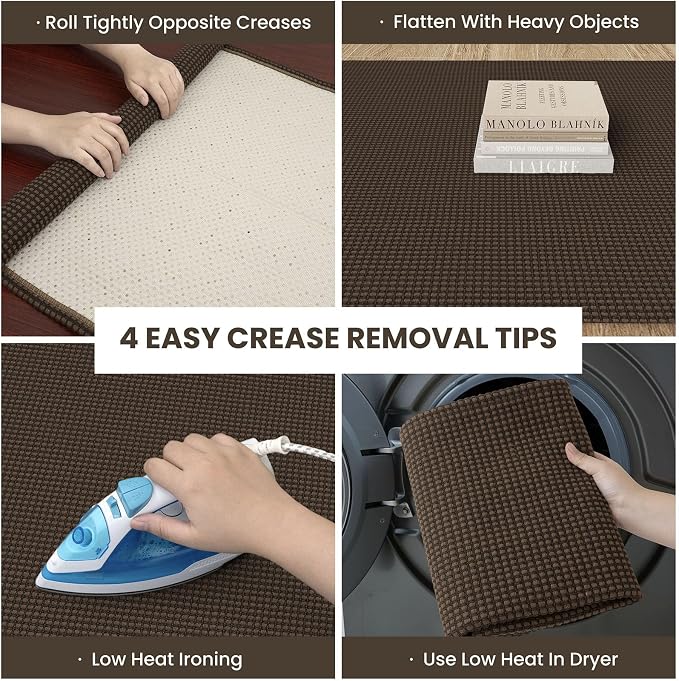 IOHOUZE Washable Runner Rug 3x12 Non Slip Rubber Backed Extra Long Hallway