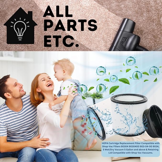 HEPA Cartridge Replacement Filter Compatible