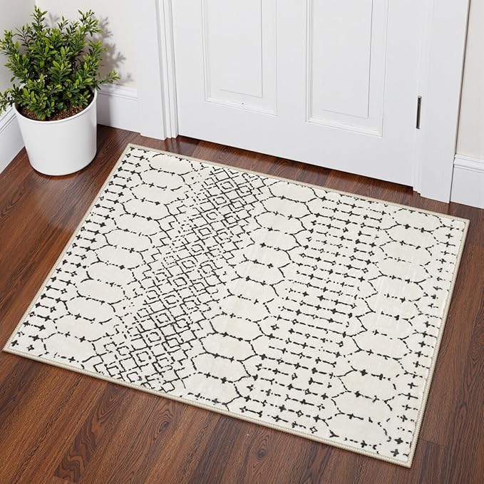 Lahome Moroccan Front Door Rugs Indoor 2x3 Non-Slip Washable Door Mats Indoor