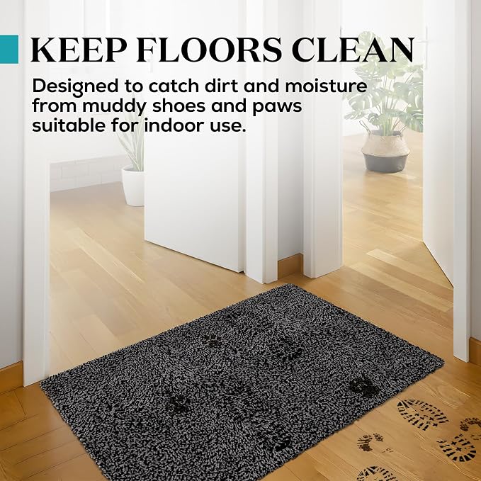 Premium Microfiber Indoor Door Mat – 36"x60" Washable Entry Mat, Waterproof