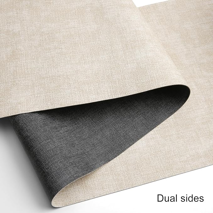 Table Runners 94 Inch Long, Dual-Sided Faux Leather Table Runner | Waterproof