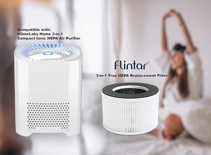 Flintar True HEPA Replacement Filter, Compatible