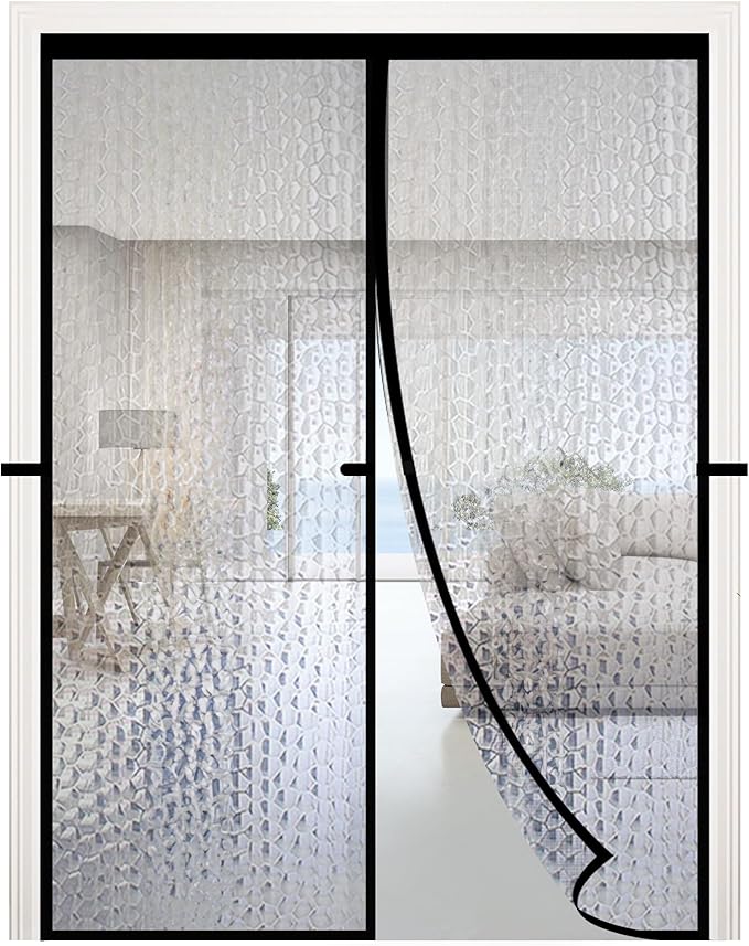 RELIANCER Magnetic Thermal Insulated Door Curtain,Waterproof EVA Door Cover,Fit Doors Size Up to 30"x80",Temperature Protection Insulated Doorway Curtain Partition,Patio Self-Closing Doors Net Screen