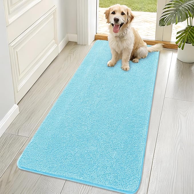 OLANLY Dog Door Mat for Muddy Paws 70x32, Absorbs Moisture and Dirt, Absorbent