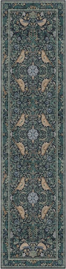 Hazo Haus Blue Boho 2'6"x10' Long Hallway Runner Rug