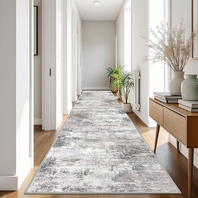 IOHOUZE Abstract Runner Rug 3x16 Ft Washable Runners