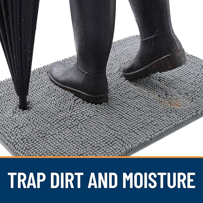 OLANLY Dog Door Mat for Muddy Paws 54x24, Absorbs Moisture and Dirt, Absorbent
