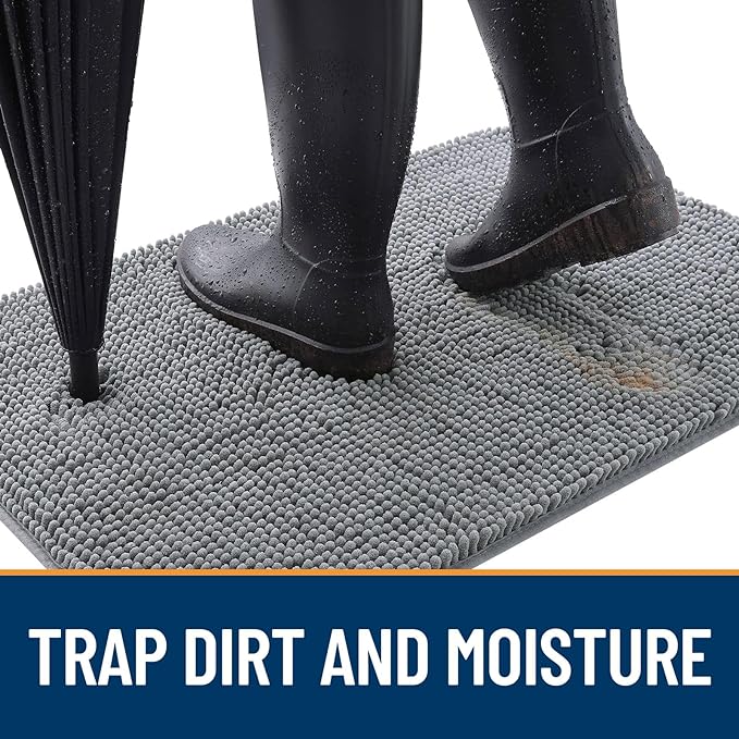 OLANLY Dog Door Mat for Muddy Paws 54x32, Absorbs Moisture and Dirt, Absorbent