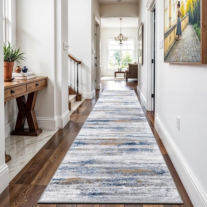 3x13 Washable Runner Rug for Hallway: Extra Long Runners for Entryway Living