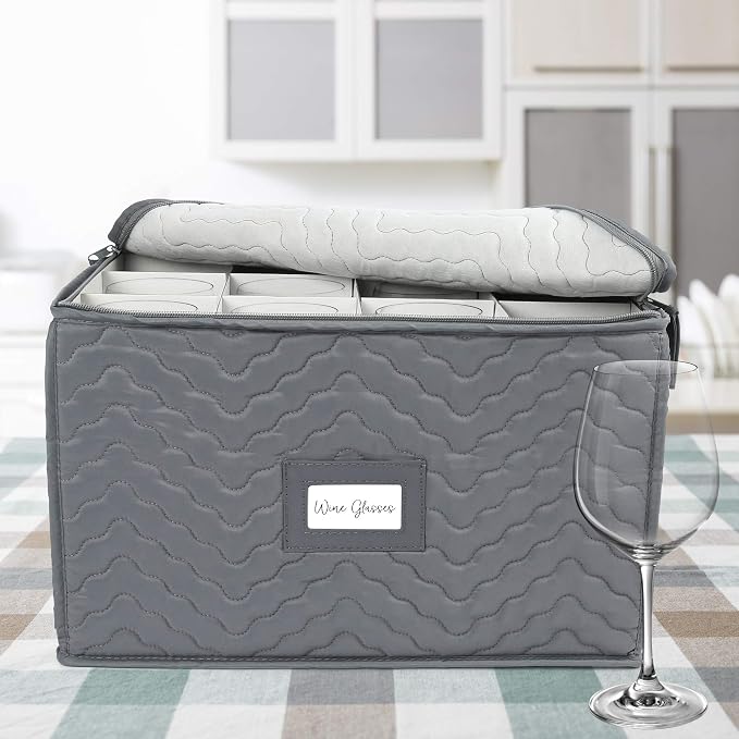 LotFancy Stemware Storage Container