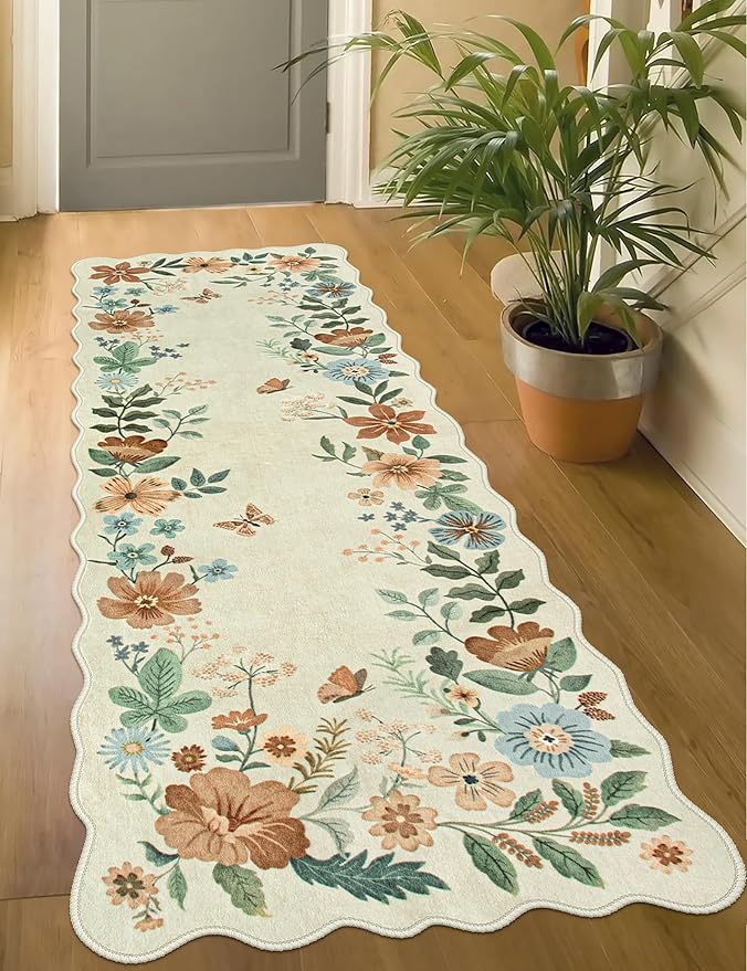 Lahome Floral Kitchen Runner Rug, 2X6 Rug Runners